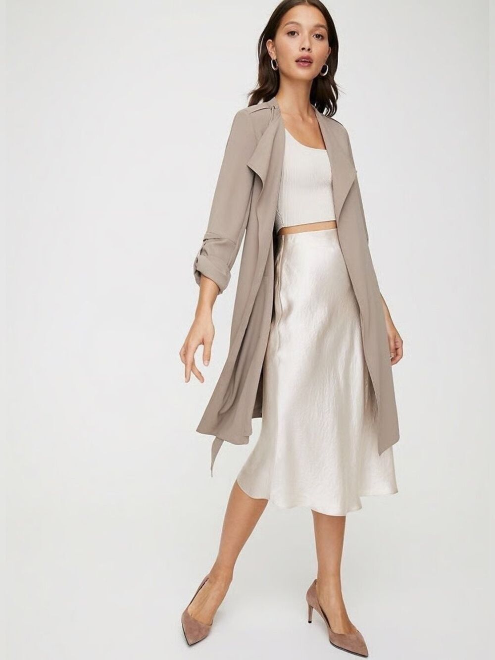 Babaton Quincey Jacket Size Small Taupe Aritzia